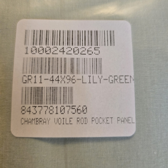 The Company Store Mint Green Sheer Curtains - Picture 4 of 4